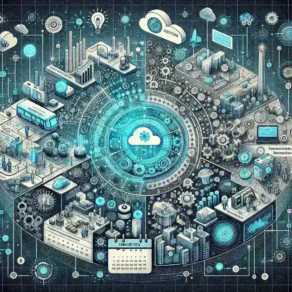 "Infographic illustrating the impact of subscription-based AI models on various use cases in technology and business, highlighting trends, benefits, and challenges."