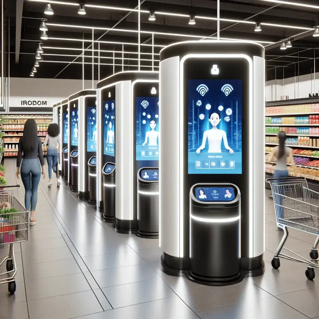 "AI-powered cashierless kiosks deployed by Target in select U.S. regions, enhancing shopping efficiency and customer experience."