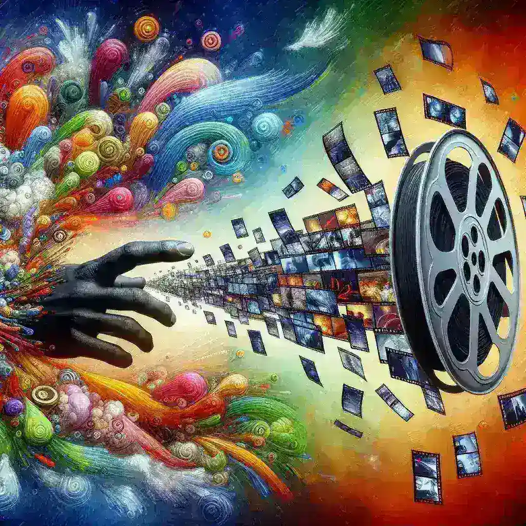 "Content creators working on video editing software to combine multiple clips into one seamless video, illustrating the process of merging videos for enhanced storytelling."